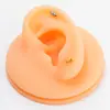 Hoja Marquesa Personalidad Labio Uña G23 Aleación de Titanio Clavo de Oreja Clavo de Hueso de Oreja Diente Interno Barra Recta Cartílago Joyería para Piercing Corporal
