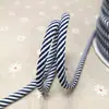 Corda de Poliéster Torcida com Núcleo de 5mm em Cores Contrastantes, Cordão de Cintura Intercolor Verde Escuro, Cordão para Alça de Chapéu, Cordão para Cadarço