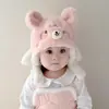 Gorros para Bebé para Otoño e Invierno, Lindos Gorros de Felpa para Bebés y Niños Pequeños, Engrosados para Calidez, Cortavientos y Protectores de Orejas para Uso al Aire Libre en Invierno