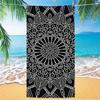 Toalla de Playa de Microfibra Doble Cara de Terciopelo Transfronteriza con Impresión Digital de Logo Personalizado, Toalla de Baño Rectangular Grande, Gruesa y Suave