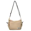 Bolsa Transversal Casual de Cor Sólida, Grande Capacidade, Bolsa Mensageiro Repelente à Água, Marca da Moda, Bolsa Versátil para Aulas de Estudante, Bolsa Mensageiro de Nylon