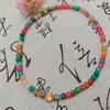 Pulsera Popular de Turmalina Hielo Triturado, Estilo Doble Círculo, Mini Perlas, Pulsera de Cristal Colorida para Mujer, Pulsera de Juego Cultural