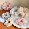 Diadema de malla con cabeza de bola para cabello largo del colon de mujer, cuerda para coleta de pelo de alta calidad, banda de goma de temperamento simple, accesorios para el cabello al por mayor