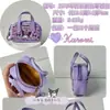 Bolso Pequeño Lindo, Cable de Datos, Cable de Carga, Audífonos, Monedero, Llavero de Kuromi de Sanrio, Bolsita Pequeña con Cierre