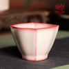 Longquan celadón rojo grasa de cerdo congelado taza maestra taza de degustación de té taza individual cerámica apertura juego de té kung fu tazón de té