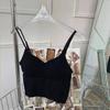 Precio de RemateCamiseta sin Mangas de Color Block Estilo Vintage con Tirantes Cruzados Ropa Exterior Sexy Top Tubo Camiseta Interior Deportiva para Mujer