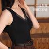 Chaleco Térmico de Grafeno para Mujer, una Pieza, sin Rozaduras, Sujetador, Auto-calentable, Cálido, Ajustado, Adelgazante, Ropa Interior Base, Cuello en V