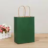 Saco de papel Kraft para desenvolver logo impresso bolsa de compras de vestuário para loja de óculos embalagem de panificação cartão branco saco de presente