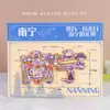 Ímãs de geladeira com fonte metálica, ímãs de geladeira temáticos de cidade, produtos culturais e criativos, ímãs de geladeira de Xuzhou, lembrancinhas de viagem no atacado