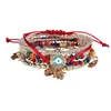 Pulseras Apilables Estilo Bohemio Ojo del Diablo Europeas y Americanas Transfronterizas, Pulseras con Diseño de Joyería para Mano Tejida Estilo Étnico Exótico
