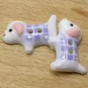 Botones de resina de cachorros con estampado colorido, botones con forma de animal de dos ojos, para ropa infantil, camisas y costura; stock de fábrica disponible