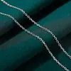 Collar de Plata Pura S999 para Mujer, Cadena de Estrella y Cruz, Cadena de Caja, Cadena de Ola de Agua en Forma de O, Cadena Pura, Cadena para Clavícula, Accesorios