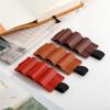 Estojo de Couro Elástico Criativo para Canetas 3 Peças Banda Elástica Ajustável Porta-Caneta para Laptop Estojo de Lápis para Exame Estudantil