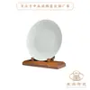 Prato comemorativo de cerâmica azul e branco com padrão de conchas estilo oceano, ornamento de decoração de entrada personalizado estilo europeu, prato de arte, presente para exportação
