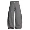 Comercio Exterior Diseño de Rayas Blancas y Negras Pantalones Anchos de Moda Holgados Tallas Grandes Jeans de Pierna Ancha Verano Nuevos Versátiles Ajustados para Hombre