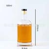Venta al por mayor de fábrica cristal blanco fondo grueso vidrio botella de vino vacía 500ml botella de vino de frutas 375ml botella de vino tinto con logo