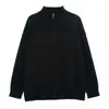 Chaqueta cárdigan de punto con cuello alto para hombre y mujer, primavera, otoño, invierno 2026 nuevo estilo, prenda exterior casual de corte holgado, suéter de moda