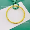 Suministro en vivo nuevo latón boutique bañado en oro trenza trenza trenza seda pulsera cerrada dote de boda al por mayor