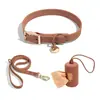 En stock traje de correa y collar impermeable de PVC para perro traje para perro pequeño mediano grande cuerda para pasear perro collar collar
