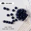 Colección de Cuentas Redondas Acrílicas de Color Sólido Pulsera Collar Cadena para Teléfono Móvil Cuentas Agujero Recto Básico Joyería Colorida Cuentas Sueltas