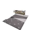 Suministrado directamente por el fabricante, alfombra impresa geométrica simple para sala de estar y dormitorio, felpudo para pasillo con diseño nórdico