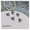 Accesorios de Arte para Uñas Transfronterizos Estilo Oscuro Retro Corazones Cromados Cruz de Metal Corazón Decoraciones para Uñas Accesorios de Arte para Uñas