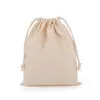 Bolsa de lona con cordón al por mayor fábrica empaque almacenamiento algodón cordón regalo en blanco impreso LOGO color
