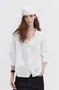 Camisa de Algodón 100% Suave con Escote en V Profundo, Encaje Bordado Romántico con Volantes de Fresa Silvestre de Jisg Studio para Mujer