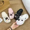 2025 Nueva Moda Lindos Lunares Gatito Lindos Ins Dibujos Animados Zuecos DIY Desmontable Versátil Hebilla de Zapato