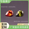 Wuzhou Forma de Pera Piedra Preciosa Artificial Colorida Circonita Cúbica Forma de Gota AAA Piedra Desnuda Accesorios de Joyería Incrustación