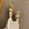 Sapatos femininos rasos estilo francês, bico fino, nova coleção outono 2025, sapatos Mary Jane retrô estilo bailarina, mocassins e sapatos estilo Birkenstock