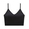 Chaleco de verano para mujer de algodón de fibra larga de Xinjiang con ombligo descubierto, pequeño, con almohadilla para el pecho, sujetador sin costuras, ropa exterior sexy, arnés fijo