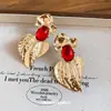 Pendientes de Corazón con Aguja de Plata y Resina Transfronterizos Europeos y Americanos, Pendientes Llamativos de Moda y Únicos con un Toque de Lujo Ligero y Alta Gama para Mujeres