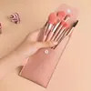 Kit de Mini Pincéis de Maquiagem Portátil para Viagem com 8 Peças Pincel para Sombra Cor Morandi Suprimentos de Beleza para Iniciantes Armazenamento