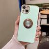 Funda de Teléfono Electrochapada con Succión Magnética de Anillo Integrado para iPhone 16, Adecuada para iPhone 17 Pro Max, Funda Protectora con Borde Dorado 15, 13