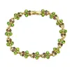 Pulseira Feminina Estilo Coreano com Diamante Colorido Formato de Cereja Simples Moda Personalidade Versátil Acessórios de Pulseira