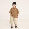 Camisa de Manga Curta Changguo Clothing para Meninos Verão Nova Fina com Bolinhas para Crianças Top Respirável para Crianças Pequenas