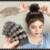 Nuevo Pinza para el Cabello con Flequillo de Pata de Gallo a Cuadros Blanco y Negro Peine para Peinar Hacia Atrás Cabeza Pinza para Cabello Roto Estilo Coreano Flequillo Versátil Elegante