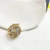 Relleno de Oro Color Duradero Zircón Mariposa Flor Caja Mágica Separador Pulsera de Cristal Collar Accesorios DIY Cuentas Hecho a Mano
