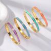 Pulsera de Acero Titanio para Mujer Venta al por Mayor Transfronteriza Mujer Celebridad de Internet Oro Negro Mujer Joyería de Alta Gama para Mujer Electrochapado que No se Desvanece