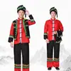 Trajes de Minorias Étnicas Masculinos Yao Miao Yi Tujia Trajes de Performance Março 3 Zhuang de Guangxi Trajes de Performance