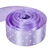 Rollo Pequeño de Cinta de Poliéster de Puntos de 2.5cm, Accesorios de Ropa Transfronterizos, Accesorio para el Cabello de un Solo Lado, Moño con Puntos, Caja de Regalo Hecha a Mano para Bricolaje