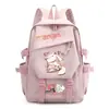 Mochila de mercancía del anime Magical Girl Madoka Magica Kuubi, con Madoka Kaname y Akemi Homura, una mochila escolar estilo 2D para niñas