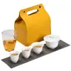 Actividad mayorista set de té de viaje taza express conveniente tetera de porcelana blanca kung fu traje para hacer té regalo para exteriores LOGOTIPO