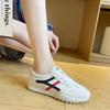 Tênis Feminino Flat de Couro Genuíno Transfronteiriço Branco Verão 2025 Estilo Coreano Estudante Casual Versátil Marca Tendência