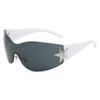 Nuevas Gafas de Sol Aviador Sin Marco de Estrella de Cinco Puntas de una Sola Pieza Moda Y2K Millennial Europeo y Americano Gafas de Sol Visor