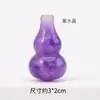 Calabaza de Cristal Natural con Cinco Bendiciones, Cinco Elementos de Oro, Madera, Agua, Fuego y Tierra, Escritorio de Oficina, Adornos Creativos de Riqueza y Bendición
