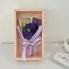 Dia dos Namorados Flor de Sabão Dia das Mães Presente Flor de Sabão Cravo Caixa com 3 Peças Pequeno Buquê Presente de Inauguração