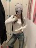 Sudadera con capucha de punto coreana para mujer, chaqueta exterior de punto, versátil, aspecto adelgazante, otoño e invierno, nuevo top base de lana