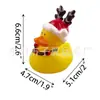 Pato de Natal Mais Vendido Transfronteiriço Pato de Água Infantil Decoração de Festa Papai Noel Pato de Vinil Brinquedo Ornamento de Caixa Surpresa